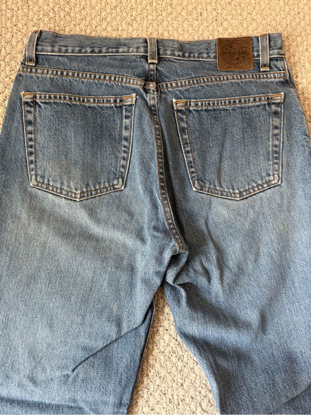 Gap Low Rise Straight-Leg Button Fly Jeans Medium Blue Women’s 80’s Style Size 6 - Picture 5 of 9
